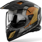 Casco Dual Per Moto Airoh Bandit - Bah35 Thermoplastic Hrt Oro Matto Horn Taglia Xxxl