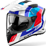Casco Dual Per Moto Airoh Bandit - Bah55 Thermoplastic Hrt Bianco Gloss Horn Taglia Xxl