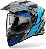 Casco Dual Per Moto Airoh Bandit - Bas18 Thermoplastic Hrt Blu Gloss Spicy Taglia Xl