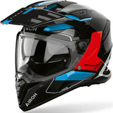 Casco Dual Per Moto Airoh Bandit - Bat17 Thermoplastic Hrt Blu Rosso Gloss Tune Taglia S