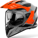 Casco Dual Per Moto Airoh Bandit - Bat32 Thermoplastic Hrt Arancio Gloss Tune Taglia Xxl