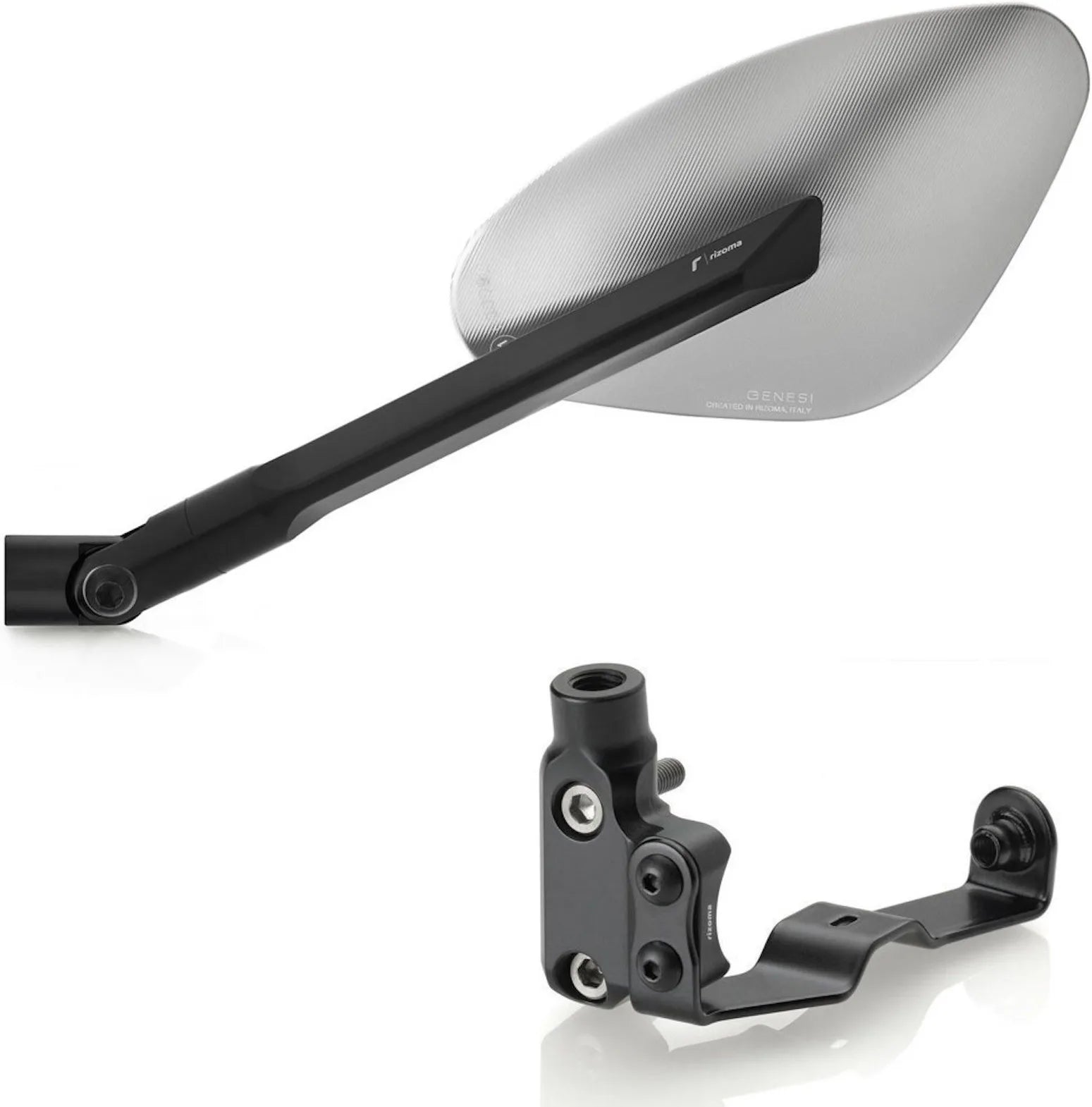 Specchietto Side Mount Sinistro Genesi - Rizoma Compatibile Con Mv Agusta Rivale 800 Eas (2013-2019)