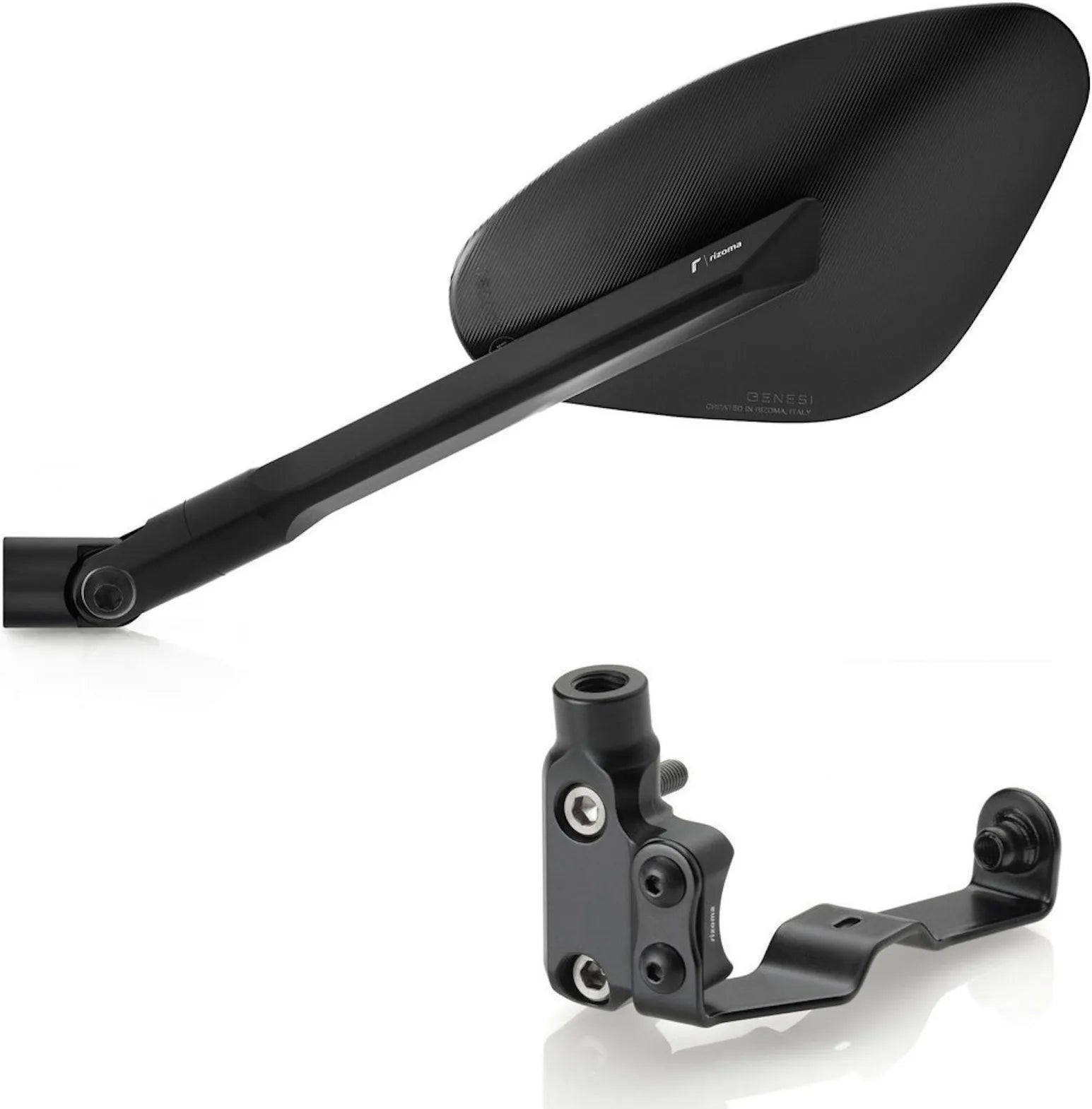 Specchietto Side Mount Sinistro Genesi - Rizoma Compatibile Con Mv Agusta Rivale 800 Eas (2013-2019)