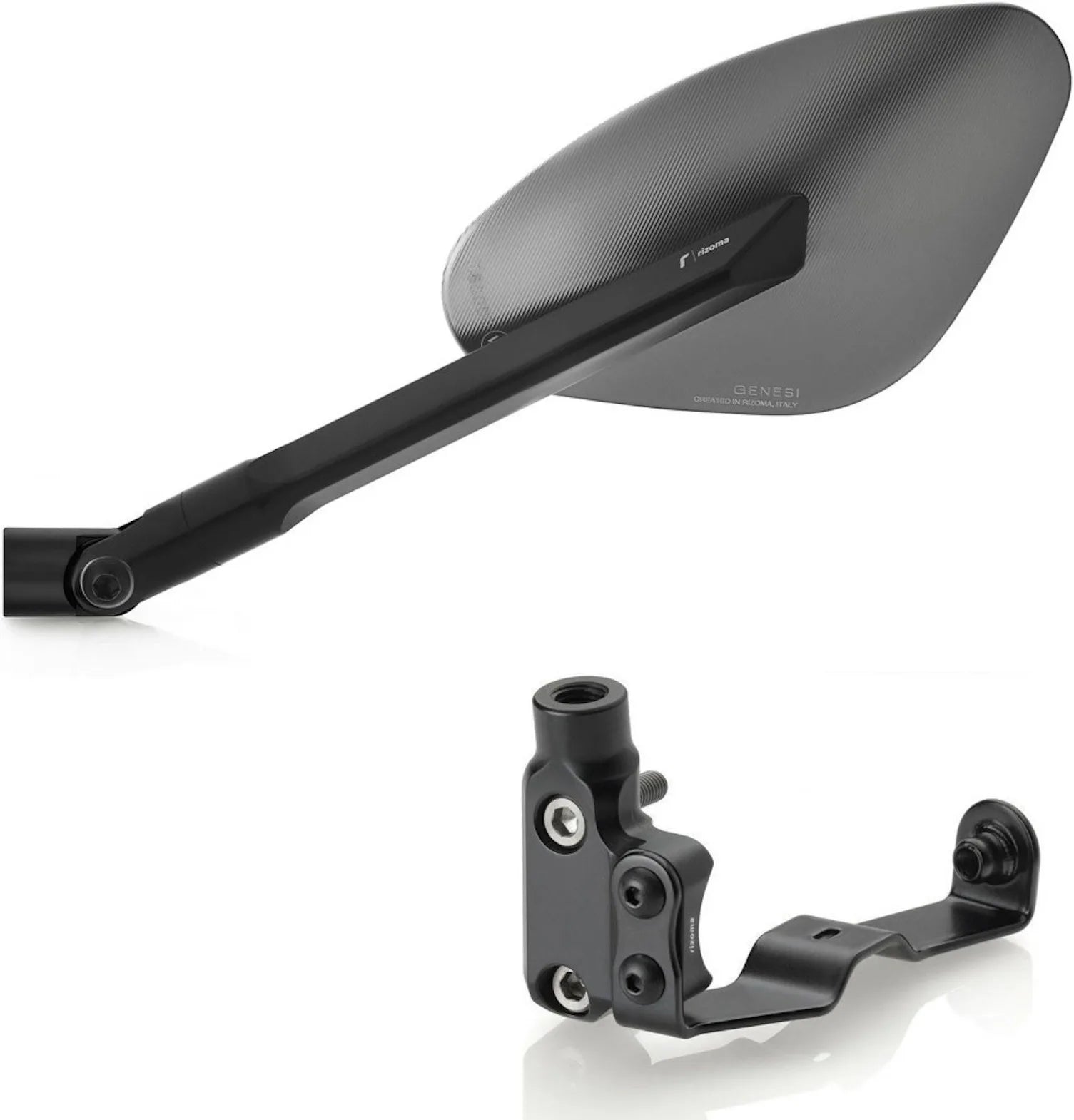 Specchietto Side Mount Sinistro Genesi - Rizoma Compatibile Con Mv Agusta Rivale 800 Eas (2013-2019)