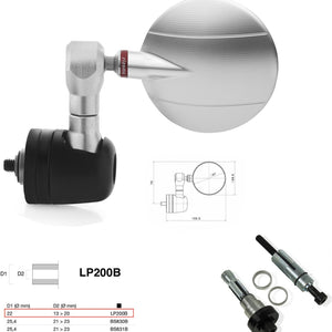 Mirror End Mount Right Universal Ø22(13>20) Spy-R Ø57 - Rizoma Compatible With Ktm
