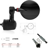 Mirror End Mount Left Universal Ø22(13>20) Spy-R Ø57 - Rizoma Compatible With Bmw
