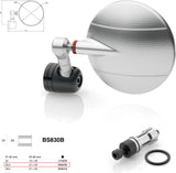 Specchietto End Mount Destro Rizoma Spy-R Ø94.5 Nero Taglia D1 24,5 - D2 21>23