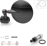 Specchietto End Mount Sinistro Universale Dø 24,5(21>23) Spy-R Ø94.5 - Rizoma Compatibile Con Ktm