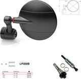 Specchietto End Mount Sinistro Universale Dø 22(13>20) Spy-R Ø94.5 - Rizoma Compatibile Con Suzuki