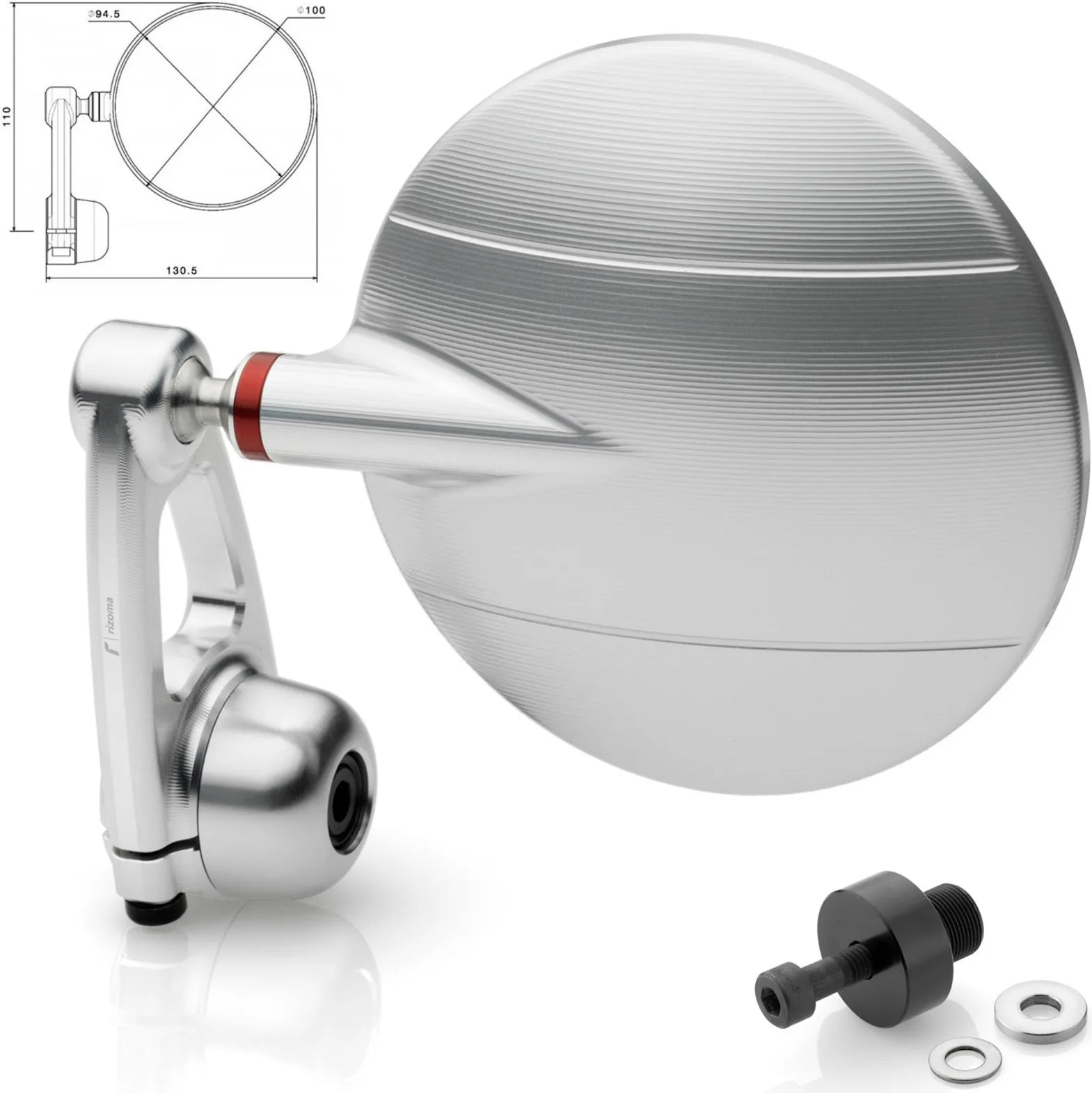 Specchietto End Mount Sinistro Spy-Arm Ø94.5 - Rizoma Compatibile Con Kawasaki Ninja 900 (2002-2005)