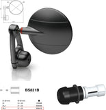 Mirror End Mount Left Universal Ø24,5(21>23) Spy-Arm Ø80 - Rizoma Compatible With Benelli