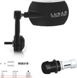 Specchietto End Mount Destro Rizoma Lunar Nero Taglia D1 24,5 - D2 21>23