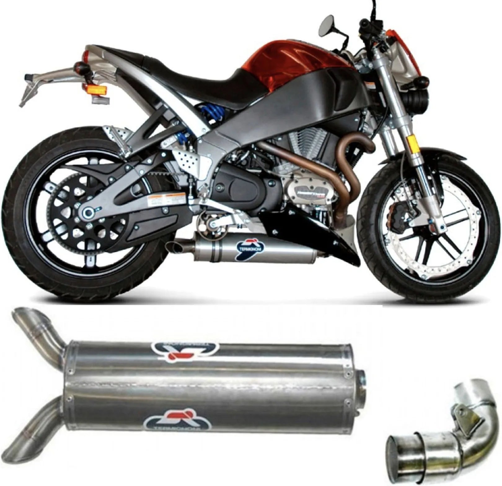 Terminale Di Scarico Senza Omologazione Suono Acciaio Inox - Termignoni Compatibile Con Buell Xb 9 Sx