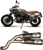 Doppio Terminale Di Scarico Non Catalizzato Con Omologazione Suono Conical Acciaio Inox Coppa Alluminio - Termignoni Compatibile Con Bmw Ninety (2016-2020)