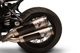 Doppio Terminale Di Scarico Non Catalizzato Con Omologazione Suono Conical Acciaio Inox Coppa Alluminio - Termignoni Compatibile Con Bmw Ninety (2016-2020)