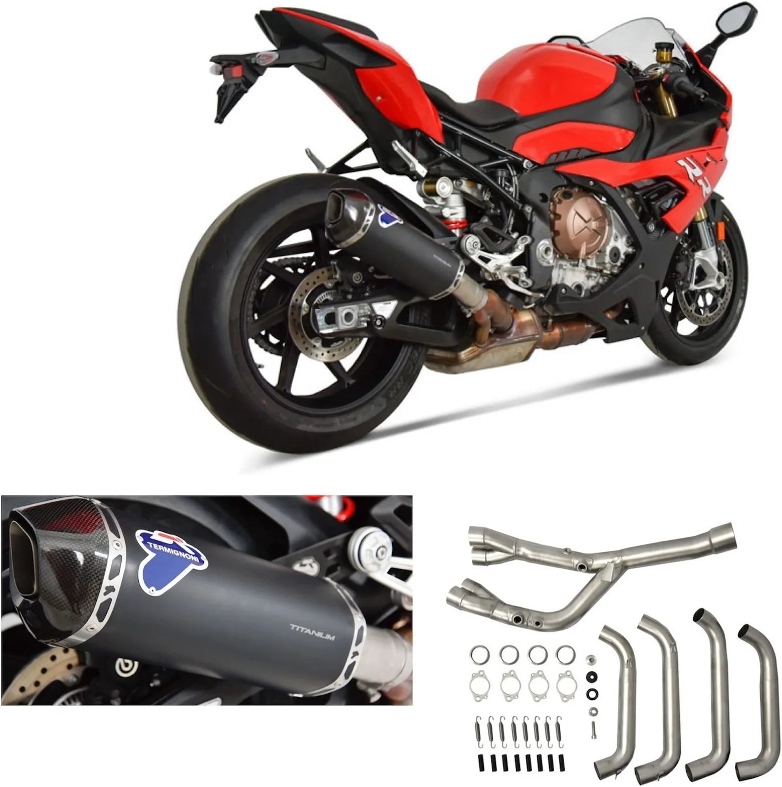 Impianto Di Scarico Completo Non Catalizzato E Con Omologazione Suono Relevance Titanio Nero Coppa Carbonio - Termignoni Compatibile Con Bmw S 1000 Rr (2019-2020)