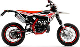 Impianto Di Scarico Completo Non Catalizzato E Con Omologazione Suono Sonic Alluminio Fondello Carby - Giannelli Compatibile Con Beta Rr 50 Enduro (2021-2023)