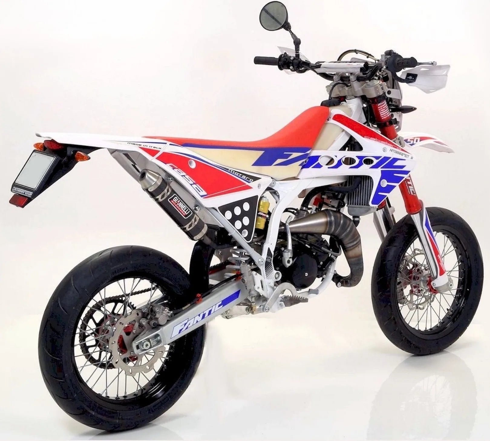 Impianto Di Scarico Completo Non Catalizzato E Con Omologazione Suono Enduro 2T Carbonio - Giannelli Compatibile Con Fantic Motor 50 Er Mr Competition (2017)