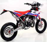Impianto Di Scarico Completo Non Catalizzato E Con Omologazione Suono Enduro 2T Alluminio - Giannelli Compatibile Con Fantic Motor 50 E M Casa (2013-2016)