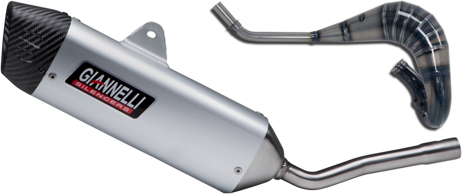 Complete Non-Catalytic Exhaust System With Sound Certification Sonic Aluminium - Giannelli Compatible With Fantic Motor Xe 50 Enduro (2021)