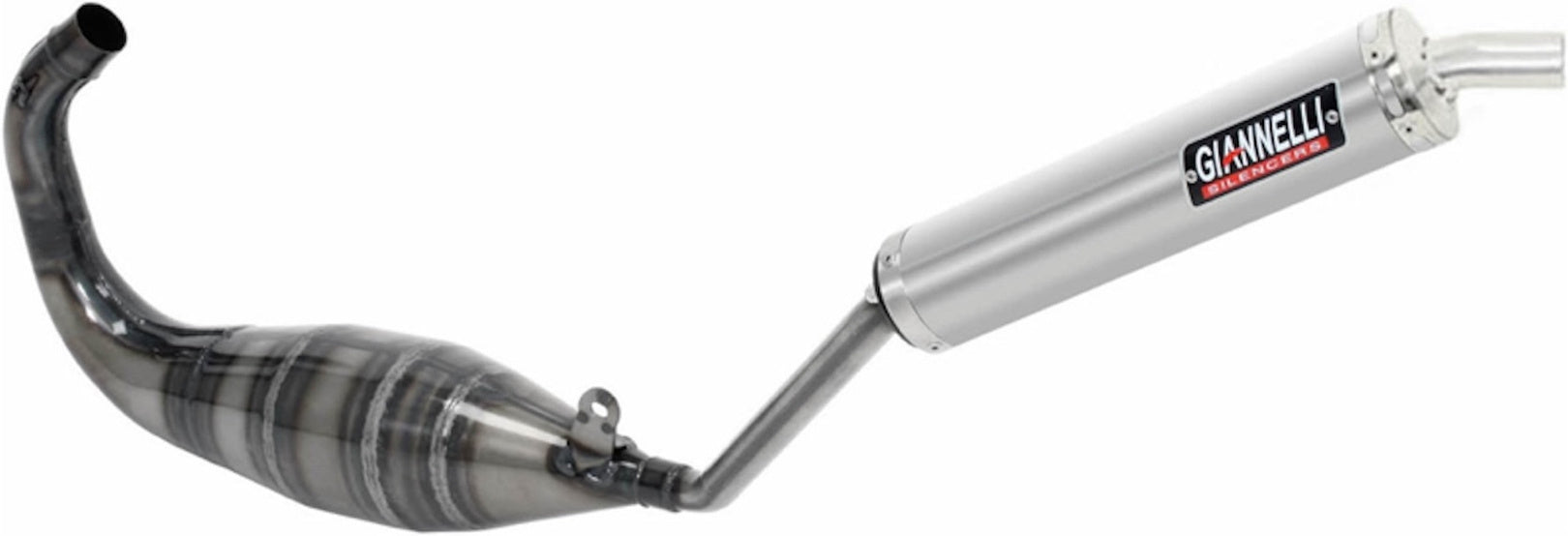 Complete Non-Catalytic Exhaust System With Sound Certification Street 2T Aluminium - Giannelli Compatible With Cagiva Planet 125 (1997-2003)