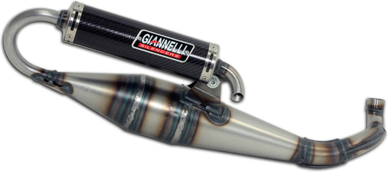 Complete Exhaust System Without Catalytic Converter And Without Sound Certification Shot V4 - Giannelli Compatible With Mbk Forte (1994-2001)