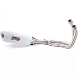 Impianto Di Scarico Completo Non Catalizzato E Senza Omologazione Suono Albus Ceramic Alluminio Bianco - Gpr Compatibile Con Suzuki Gsx 8R (2022-2024)