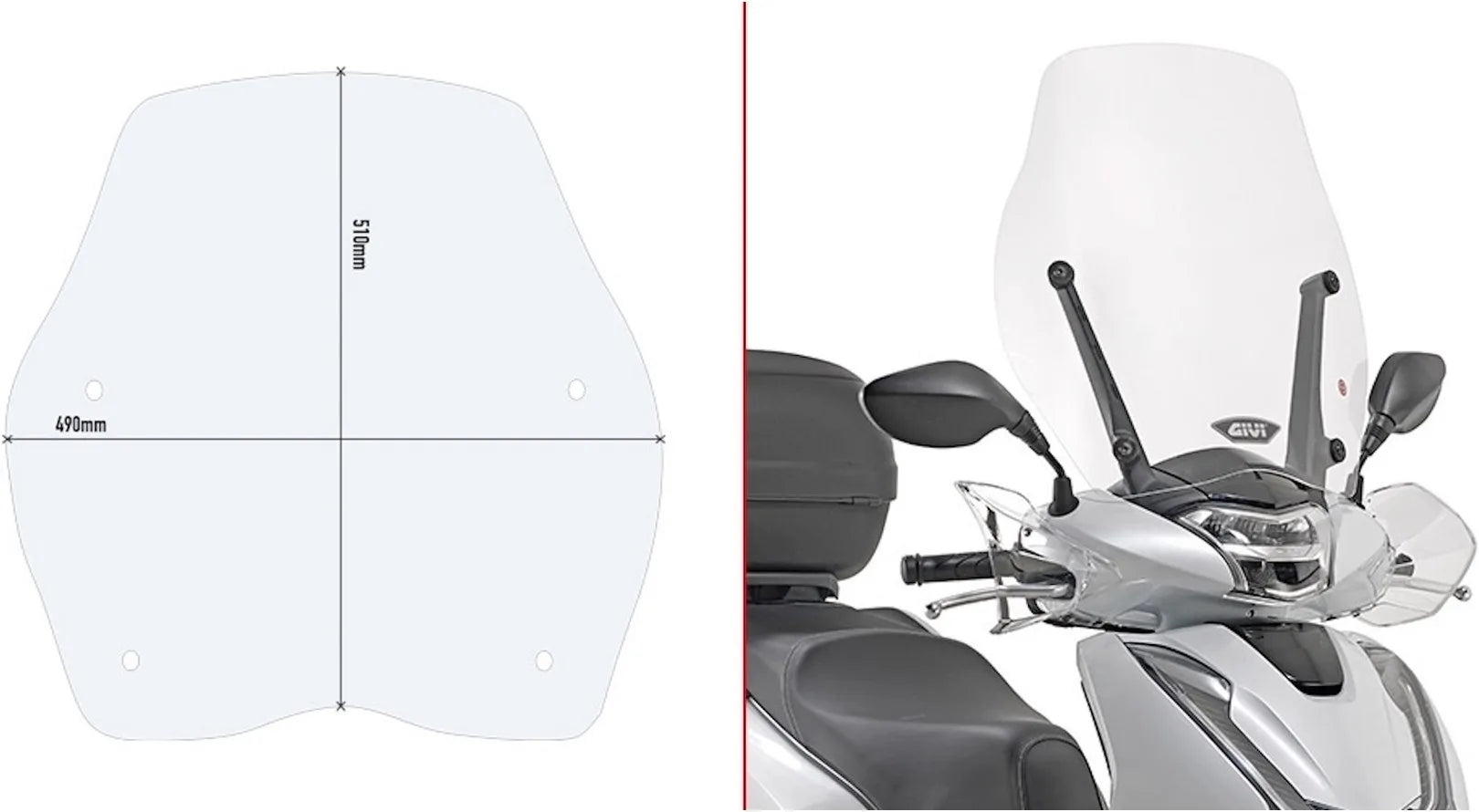 Parabrezza Trasparente - Givi Compatibile Con Niu Nqi (2019-2024)