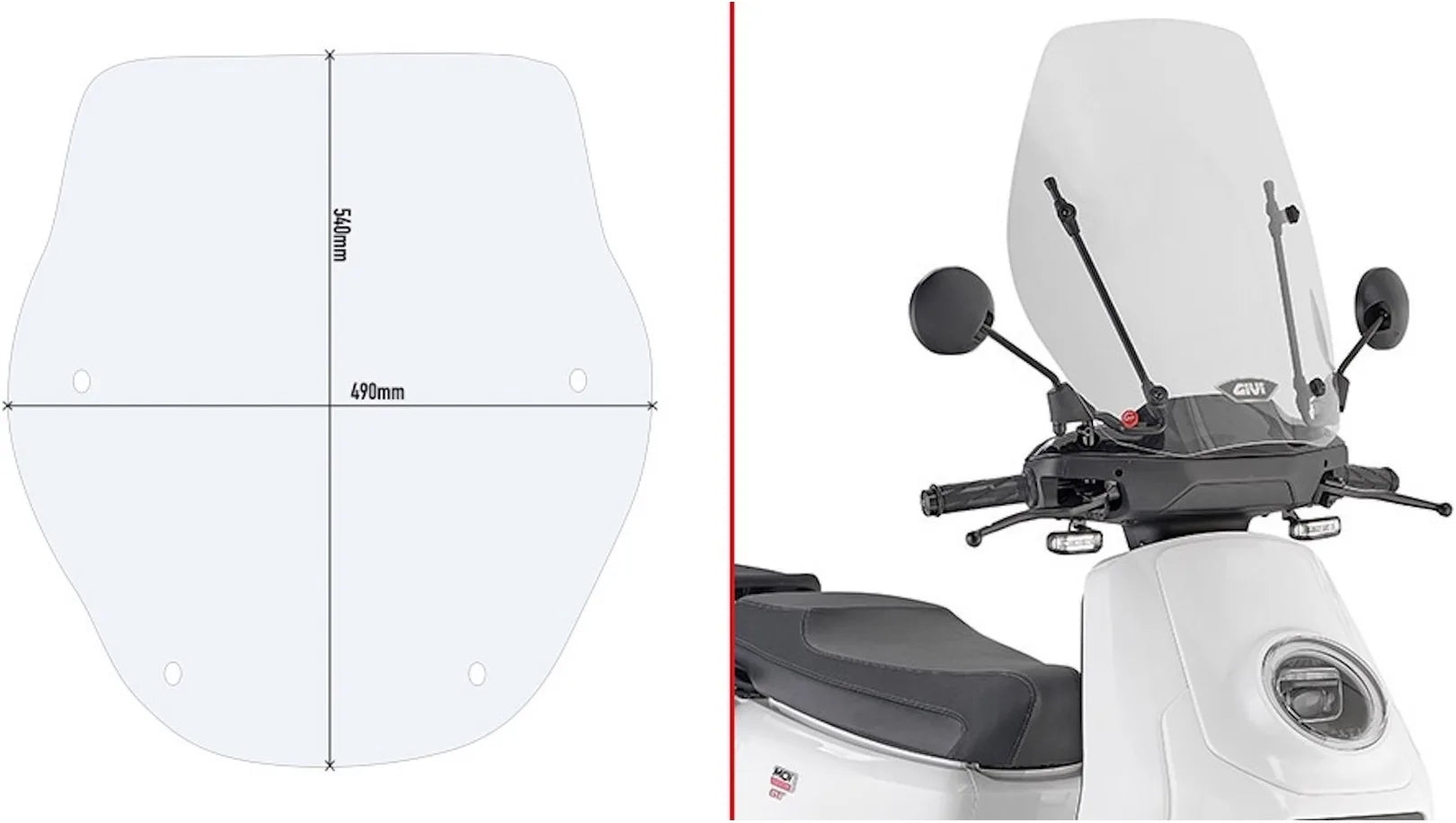 Parabrezza Trasparente - Givi Compatibile Con Sunra Robo-S (2021-2024)