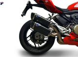 Doppio Terminale Di Scarico Con Omologazione Suono Force Carbonio Coppa Carbonio - Termignoni Compatibile Con Ducati Panigale 959 (2016-2019)