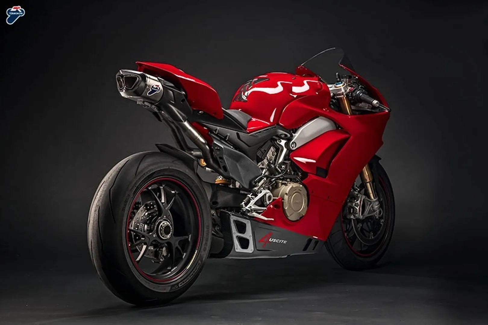 Impianto Di Scarico Completo Senza Omologazione Suono 4 Uscite Full Titanio Coppa Carbonio - Termignoni Compatibile Con Ducati Panigale V4 R (2018-2021)