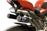 Terminale Di Scarico Senza Omologazione Suono Wsbk Replica Full Titanio Nero Coppa Carbonio - Termignoni Compatibile Con Ducati Panigale V4 (2018-2023)