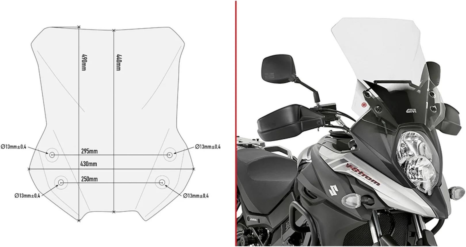 Cupolino Trasparente - Givi Compatibile Con Suzuki Dl 650 V-Strom (2017-2024)