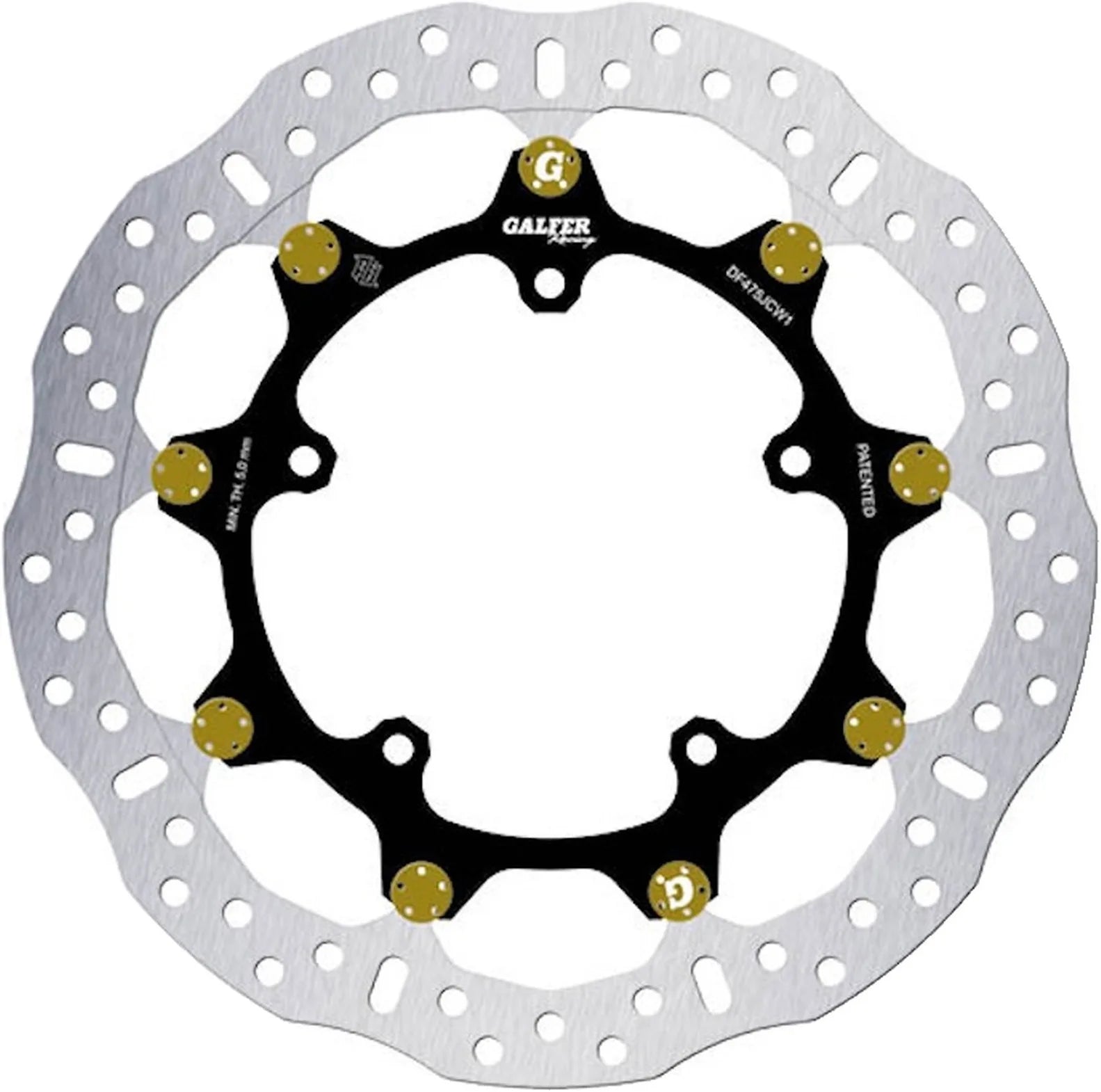 Front Floatech Racing Wave Brake Disc - Galfer Compatible With Yamaha Yzf-R1 1000 (2004-2005)