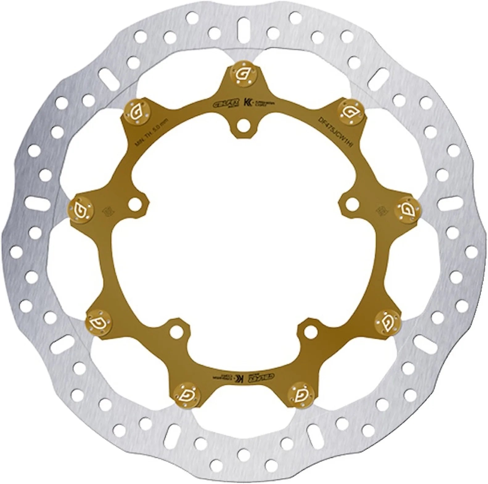 Front Floatech Racing Wave Brake Disc - Galfer Compatible With Yamaha Yzf-R1 1000 (2004-2005)