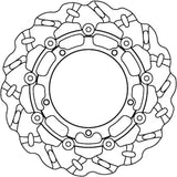 Front Floating Grooved Wave Brake Disc - Galfer Compatible With Yamaha Fz-6 S2 (2007)