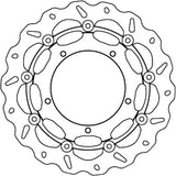 Front Floating Wave Brake Disc - Galfer Compatible With Yamaha Xtz 1200 Super Ténéré Abs (2010)
