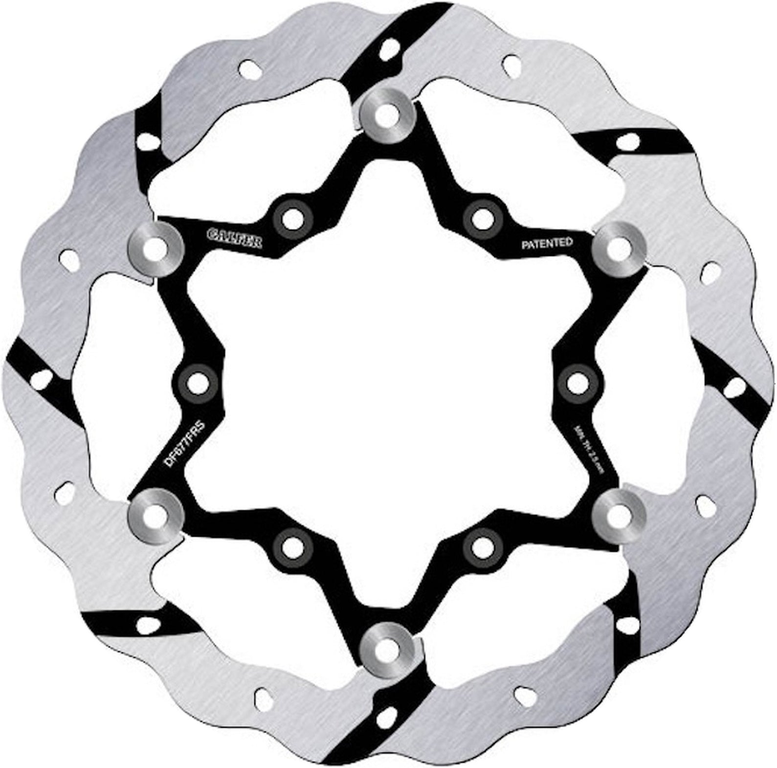 Front Floating Oversized Grooved Wave Brake Disc - Galfer Compatible With Ajp Pr 4 125 Sm - Pro (2010)
