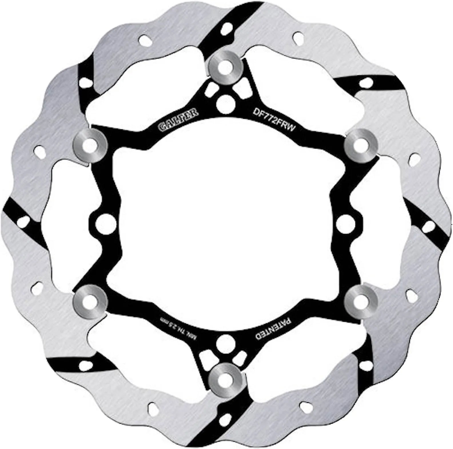 Front Floating Grooved Wave Brake Disc - Galfer Compatible With Sherco 250 Sef-R Fork Sachs (2014)