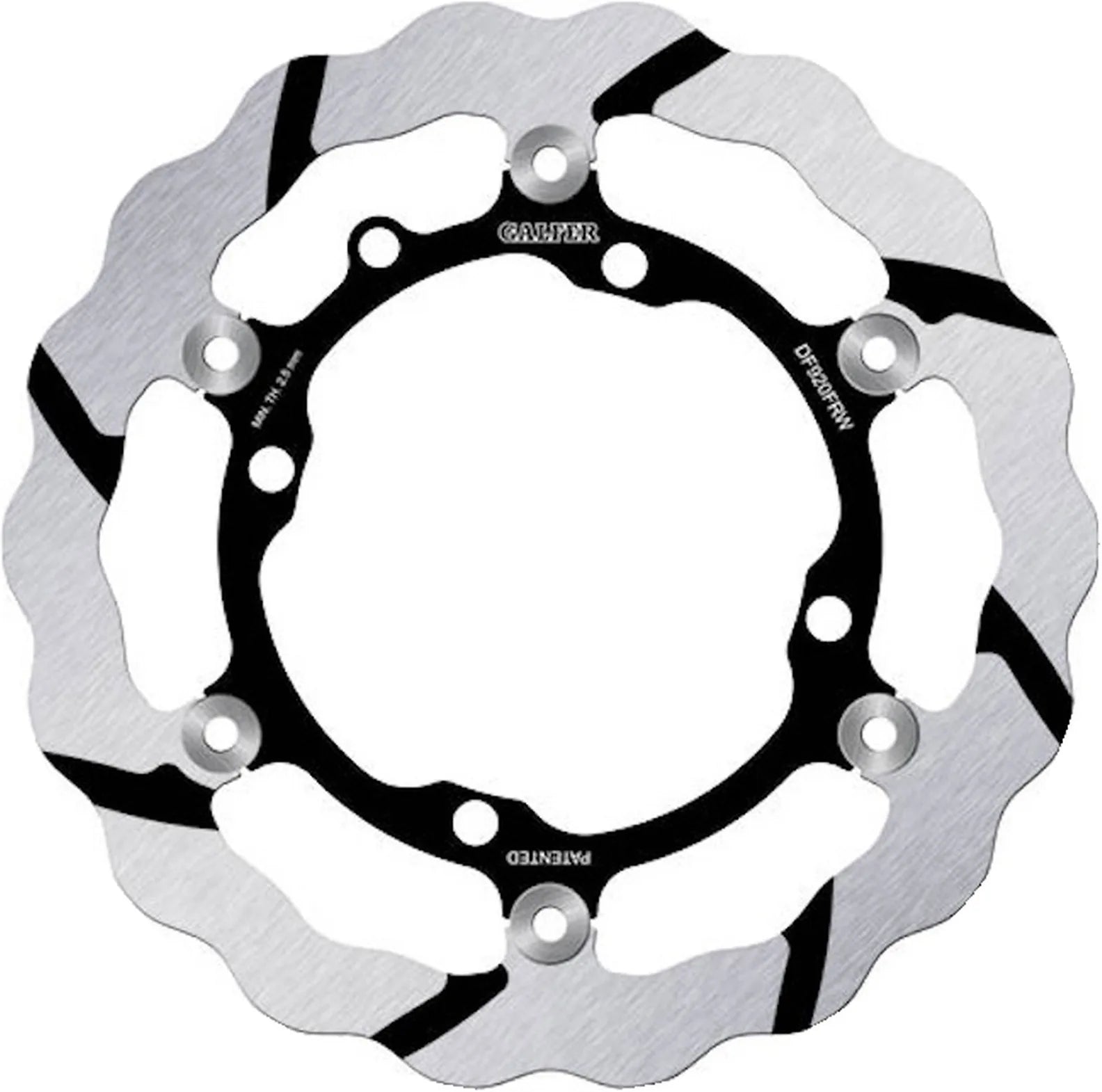Front Floating Grooved Wave Brake Disc - Galfer Compatible With Sherco 250 Se Fork Wp (2014)