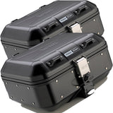 Monokey Trekker Dolomiti Black Aluminium Side Cases - 60 Lt Trekker Dolomiti Aluminium - Givi Compatible With Triumph Tiger 800 - Xc - Xr (2011-2017)