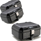 Trekker Dolomiti Aluminium Black Top Case + Side Cases - 90 Lt Trekker Dolomiti Aluminium - Givi Compatible With Honda Nx 500 (2024)