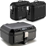 Bauletto + Valigie Laterali Trekker Dolomiti Alluminio Nero 102 Lt Trekker Dolomiti Alluminio - Givi Compatibile Con Honda Cb 500 X (2017-2018)