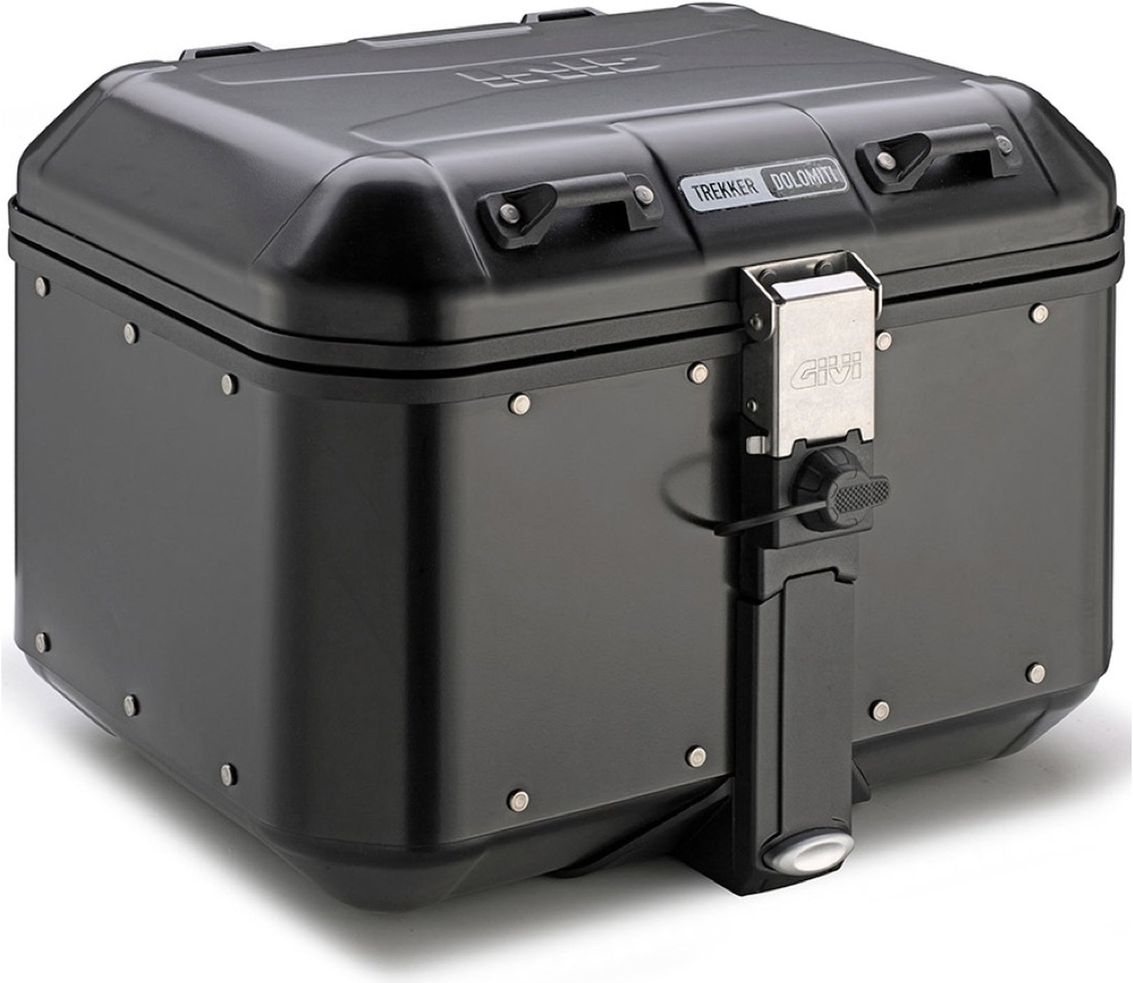 Monokey Trekker Dolomiti Black Aluminium Top Case - 46 Lt Trekker Dolomiti Aluminium - Givi Compatible With Wottan Storm S 300 (2022-2024)
