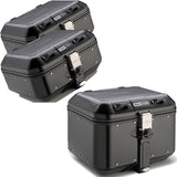 Trekker Dolomiti Aluminium Black Top Case + Side Cases - 106 Lt Trekker Dolomiti Aluminium - Givi Compatible With Kawasaki Versys 650 (2006-2009)