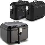 Trekker Dolomiti Aluminium Black Top Case + Side Cases - 118 Lt Trekker Dolomiti Aluminium - Givi Compatible With Triumph Bonneville T100 (2017-2022)
