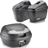 Vision Black Tech Top Case + Side Cases - 78 Lt Vision Technopolymer - Givi Compatible With Triumph Bonneville T100 (2017-2022)