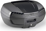 Monolock Riviera Triple Black Top Case - 46 Lt Riviera Technopolymer - Givi Compatible With Lambretta V Special 50 - 100 - 200 (2022-2024)