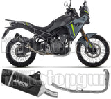 Impianto Di Scarico Completo Non Catalizzato E Con Omologazione Suono Indy-Race Evo Alluminio Nero Fondello Carby - Arrow Special Parts Compatibile Con Cfmoto 450 Mt (2025-2026)