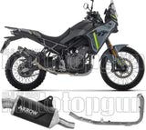 Impianto Di Scarico Completo Non Catalizzato E Con Omologazione Suono Indy-Race Evo Alluminio Nero Fondello Inox - Arrow Special Parts Compatibile Con Cfmoto 450 Mt (2025-2026)